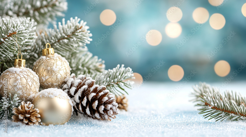 Christmas scene with a blue background, snowflakes gently falling, and an abstract depiction of chaos, symbolizing both calm and disarray in the festive season Christmas scene with a blue background, snowflakes gently falling, and an abstract depiction of chaos, symbolizing both calm and disarray in the festive season