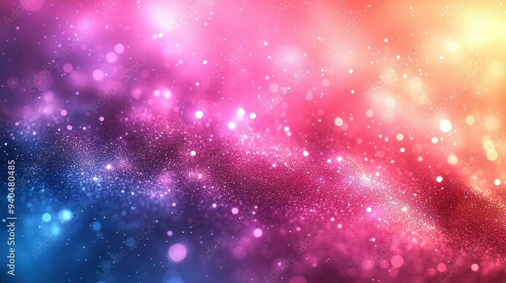 Obraz premium Abstract Background with Sparkling Glitter and Blurred Lights
