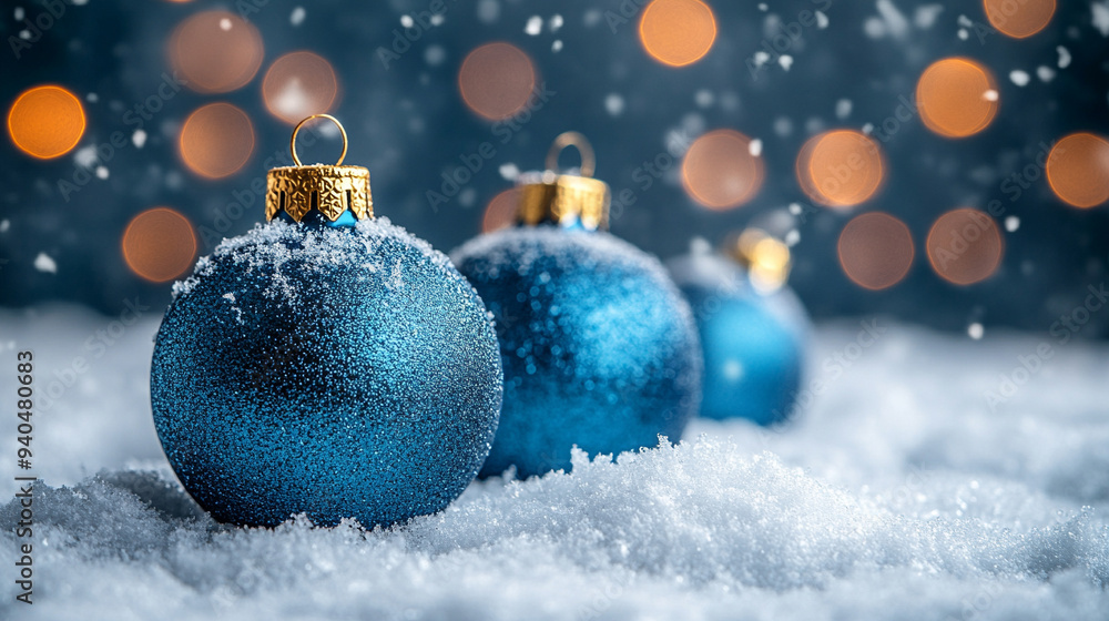 Christmas scene with a blue background, snowflakes gently falling, and an abstract depiction of chaos, symbolizing both calm and disarray in the festive season Christmas scene with a blue background, snowflakes gently falling, and an abstract depiction of chaos, symbolizing both calm and disarray in the festive season