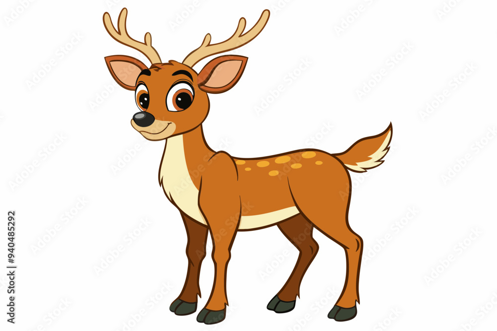Cute deer cartoon vector illustration Cute deer cartoon vector illustration