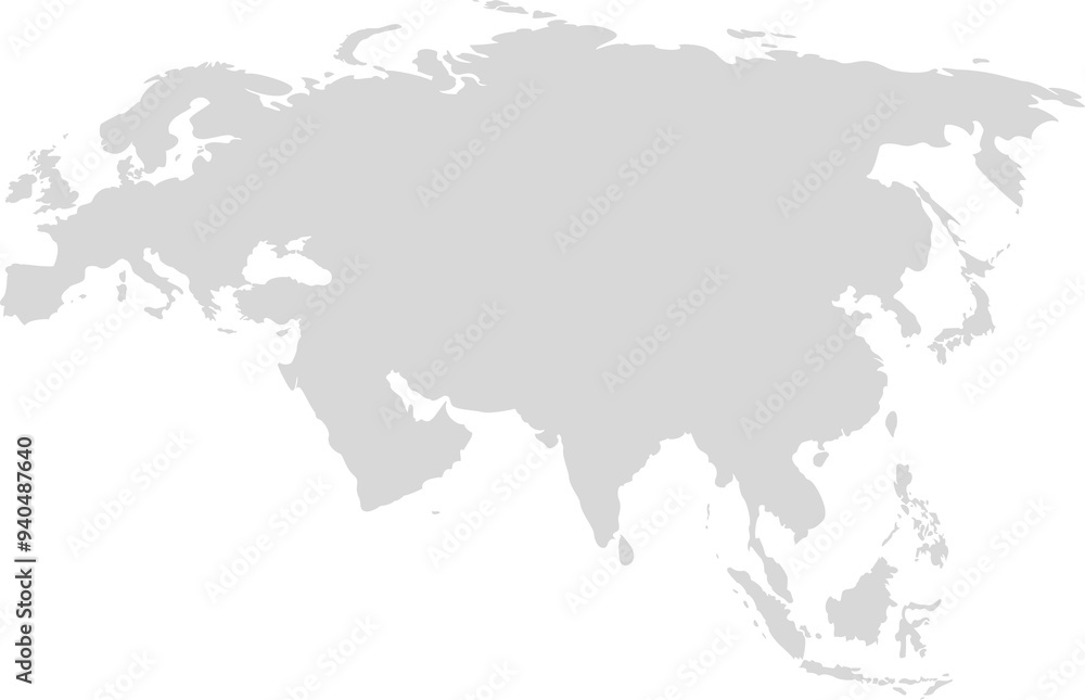 Eurasia continent Gray template for your design and ideas Eurasia continent Gray template for your design and ideas
