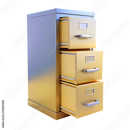 Filing cabinet isolated on transparent background