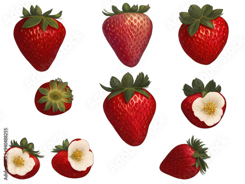 strawberry isolates on a transparency background PNG