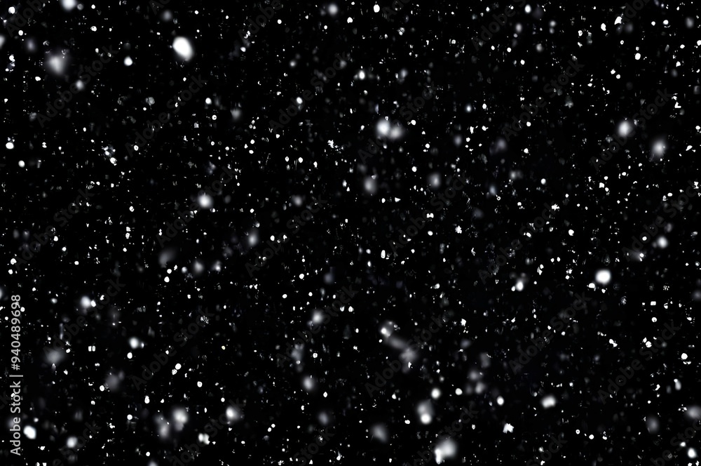 Detailed Snowfall Overlay Image Isolated on Black Background Perfect for Dynamic Visual Effects Detailed Snowfall Overlay Image Isolated on Black Background Perfect for Dynamic Visual Effects
