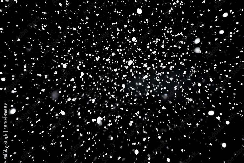 Detailed Snowfall Overlay Image Isolated on Black Background Perfect for Dynamic Visual Effects Detailed Snowfall Overlay Image Isolated on Black Background Perfect for Dynamic Visual Effects