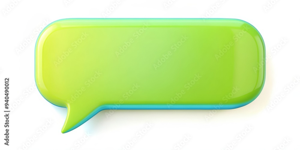3D Green and Blue Speech Bubble, 3D Rendering, Speech Bubble, Gradient , Design , Illustration 3D Green and Blue Speech Bubble, 3D Rendering, Speech Bubble, Gradient , Design , Illustration