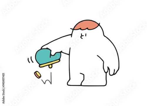 財布から硬貨一枚しか出てこないヒト