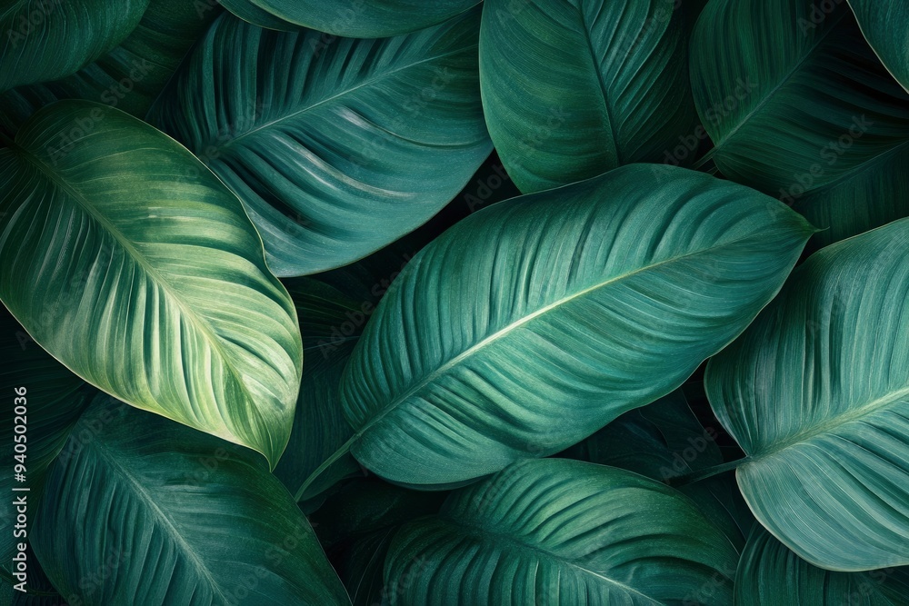 abstract green leaf texture, tropical leaf foliage nature dark green background , ai abstract green leaf texture, tropical leaf foliage nature dark green background , ai