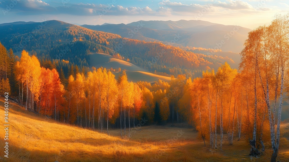 Golden Autumn. Serene landscape Golden Autumn. Serene landscape