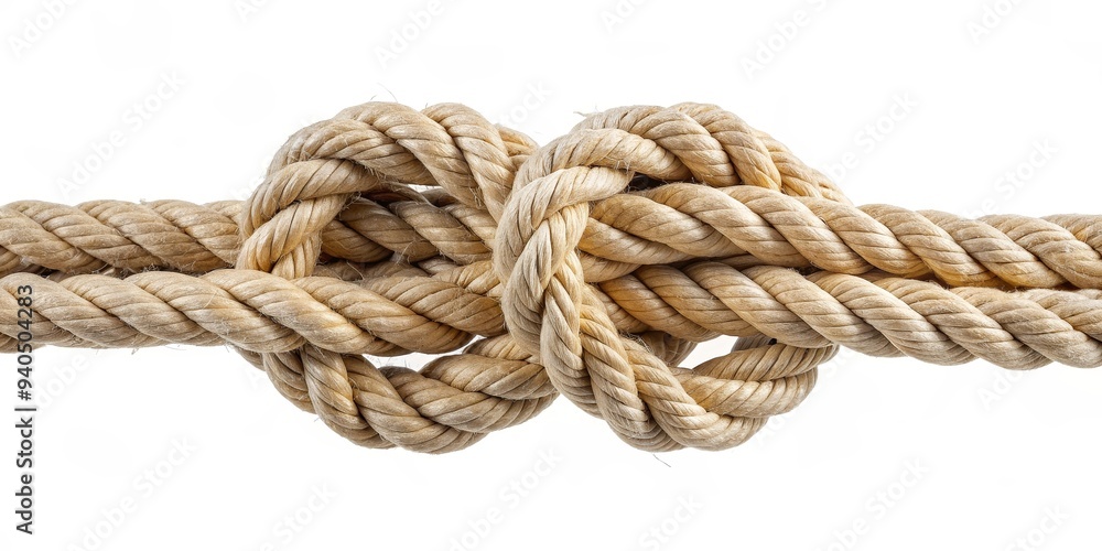 Double Rope Knot, natural texture, isolated background, nautical knot, rope, texture, knot Double Rope Knot, natural texture, isolated background, nautical knot, rope, texture, knot