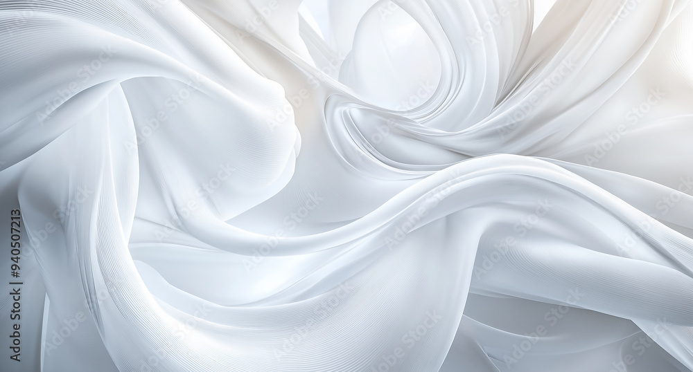Obraz premium An abstract painting that is predominantly white in color with slight variations in texture and color tones.
