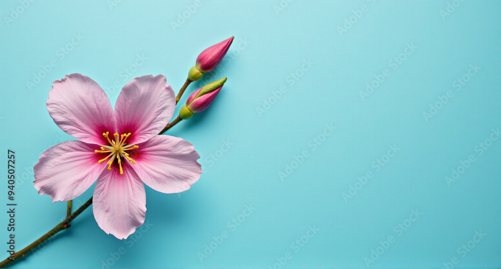 Fototapeta premium pink and white flower