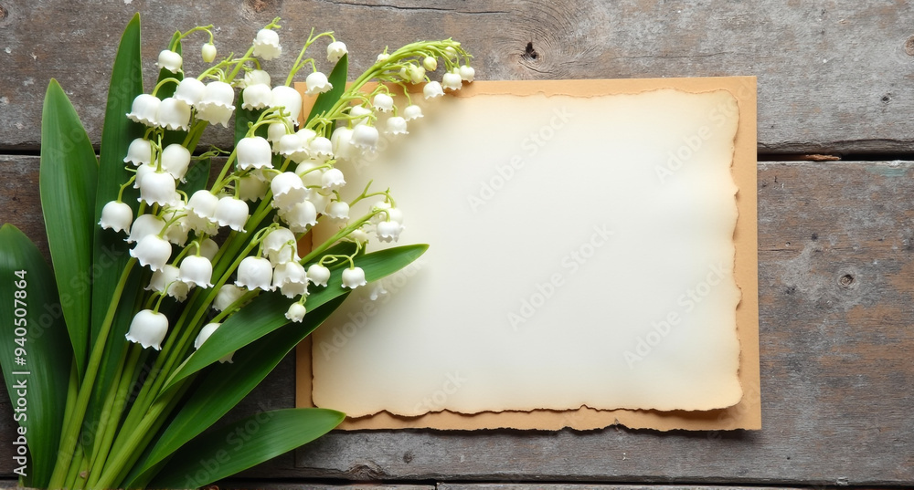 Obraz premium card with flowers