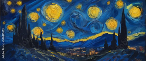Starry Night: A Surrealist Landscape