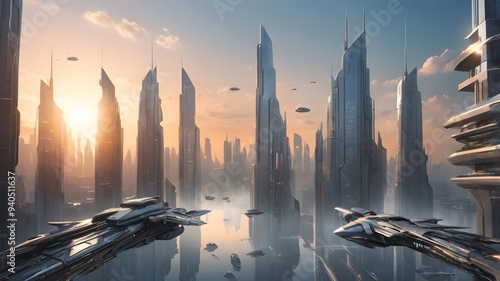 Dawn of Tomorrow: The Futuristic City Skyline