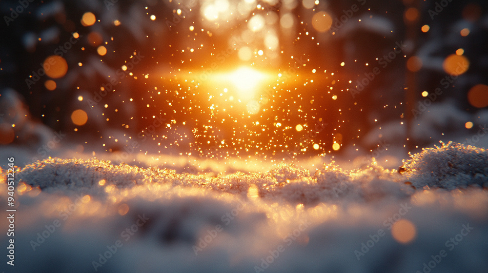 winter sunset in a snow-covered forest, with soft, golden light filtering through bare branches, casting long shadows on the ground and creating a tranquil, dreamlike atmosphere winter sunset in a snow-covered forest, with soft, golden light filtering through bare branches, casting long shadows on the ground and creating a tranquil, dreamlike atmosphere