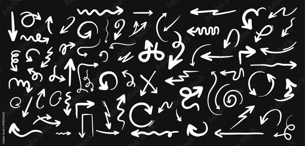 Hand drawn abstract arrow Hand drawn abstract arrow