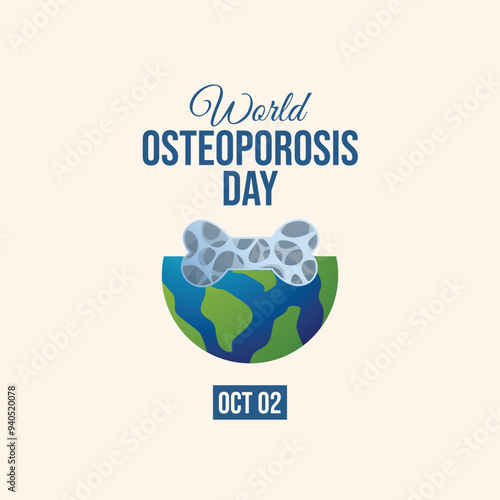 vector graphic of World Osteoporosis Day ideal for World Osteoporosis Day celebration.