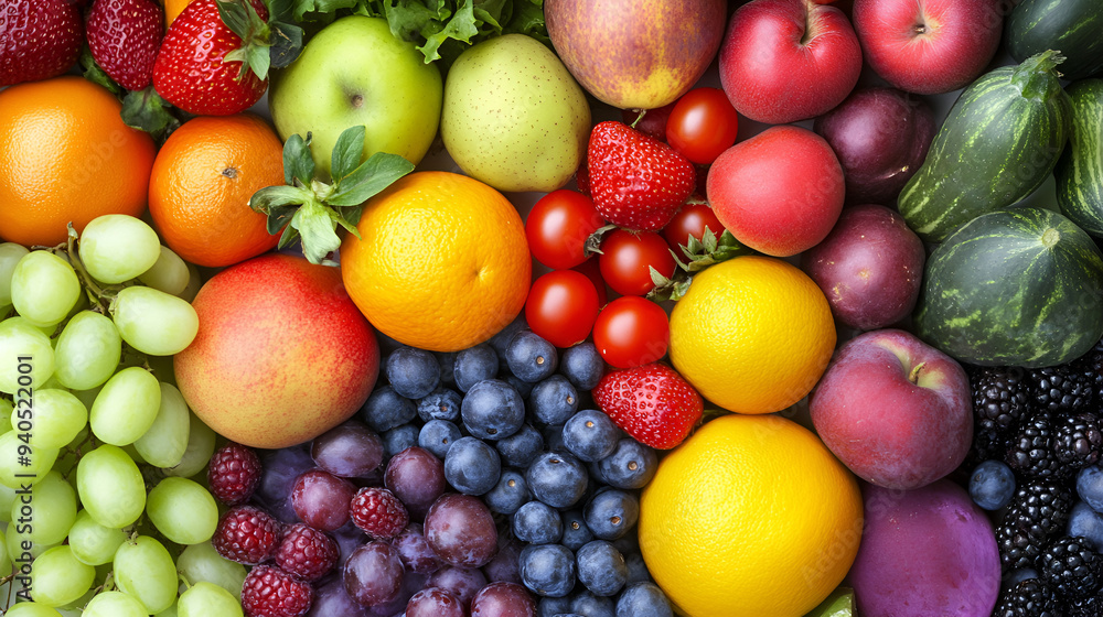 fresh fruits and vegetables background. ai generative fresh fruits and vegetables background. ai generative