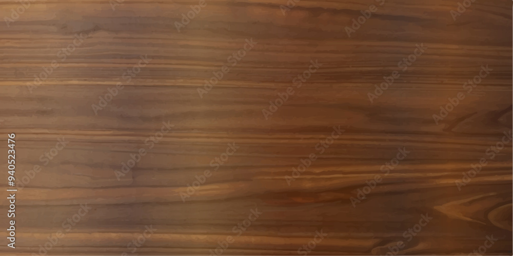 Naklejka premium Walnut wood texture or background; dark brown wooden table surface. wood planks with natural texture, wooden retro background, wooden background, table with wood grain texture.