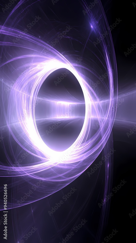 Naklejka premium Abstract Glowing Purple Light Circle