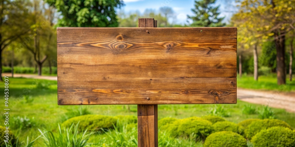 Wooden Signpost in a Lush Garden, signpost, nature, forest , garden Wooden Signpost in a Lush Garden, signpost, nature, forest , garden