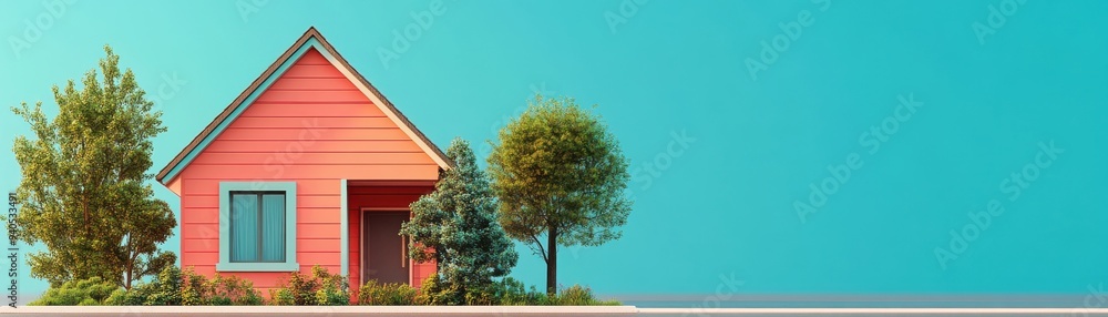 Trustee sale flat design, front view, auctioning assets theme, 3D render, vivid Trustee sale flat design, front view, auctioning assets theme, 3D render, vivid