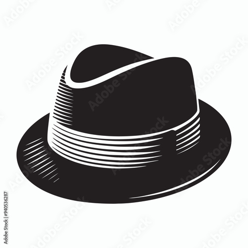 hat silhouette vector