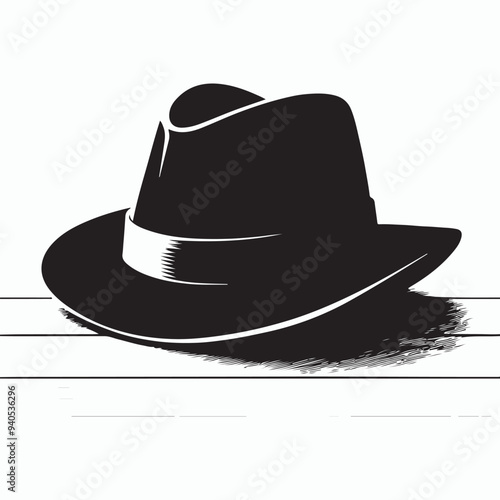 hat silhouette vector