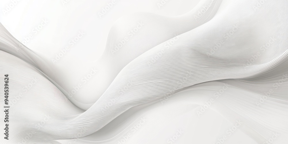 Obraz premium Abstract White Swirling Lines with Depth and Texture