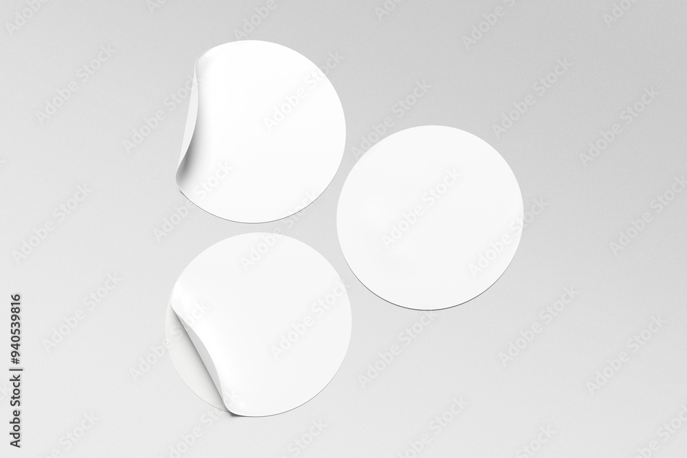 Blank sticker isolated on white Blank sticker isolated on white