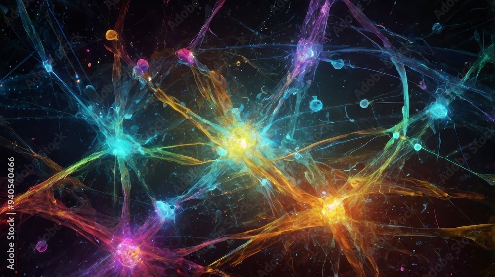 Naklejka premium Digital abstract background for science and education 