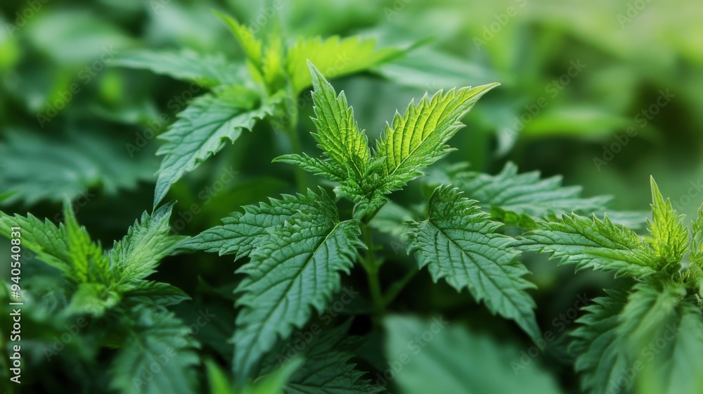 Close-Up of Fresh Green Nettle Leaves in a Lush Garden
Close-Up of Fresh Green Nettle Leaves in a Lush Garden