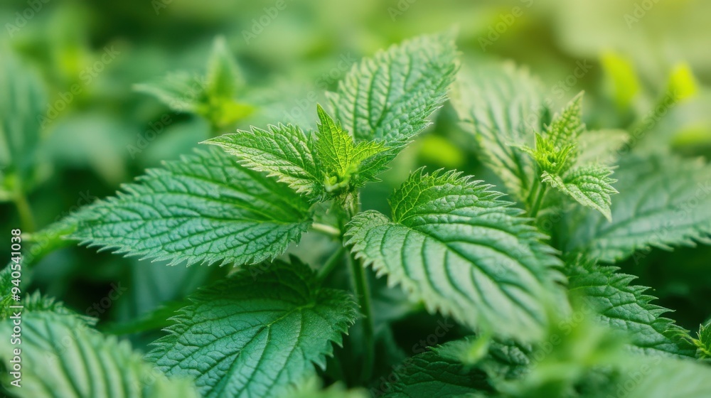 Close-Up of Fresh Green Nettles with Detailed Leaves in a Natural Setting
Close-Up of Fresh Green Nettles with Detailed Leaves in a Natural Setting