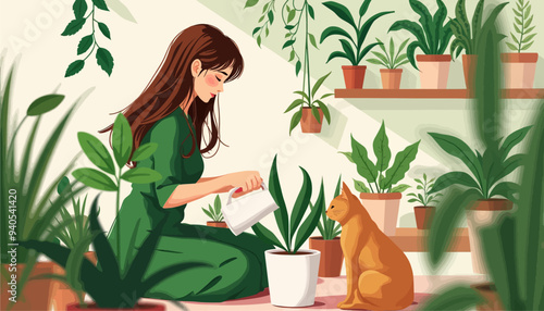 Gardening with a Cat Companion