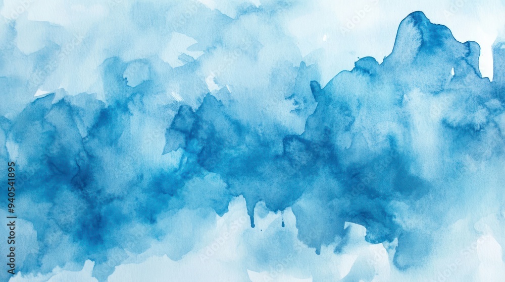 Abstract Watercolor Background with Blue and White Shades Abstract Watercolor Background with Blue and White Shades