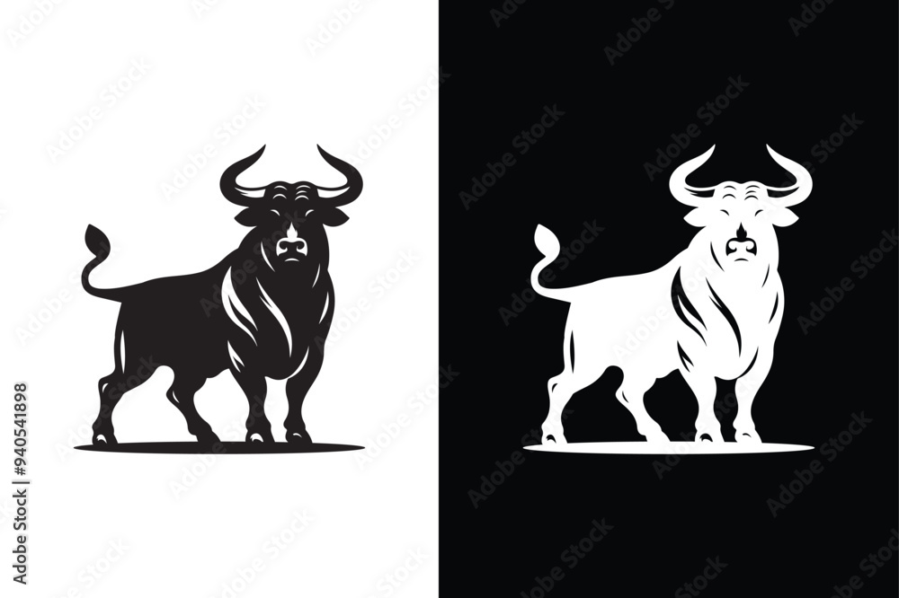 Bull template vector logo. Bull logo icon design vector illustration Bull template vector logo. Bull logo icon design vector illustration