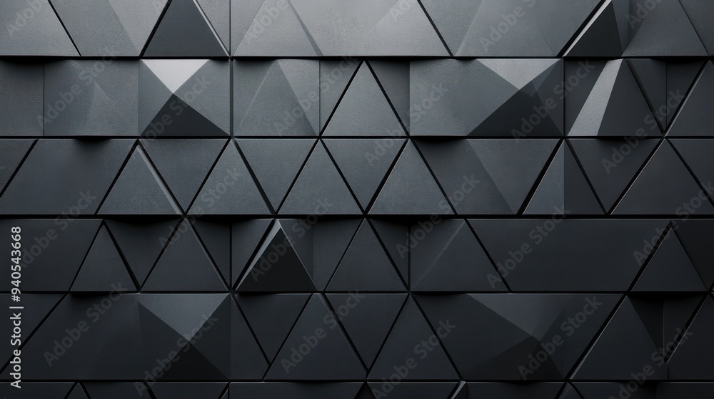 Abstract Black 3D Geometric Pattern with Triangular Shapes and Textured Depth
Abstract Black 3D Geometric Pattern with Triangular Shapes and Textured Depth