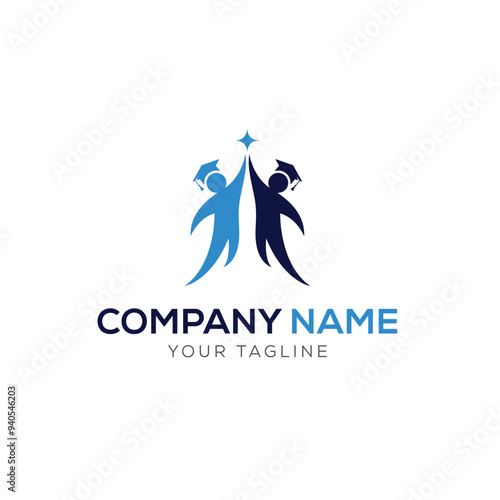 Kids Learning Logo Template Design Vector, Emblem, Design Concept, Creative Symbol, Icon