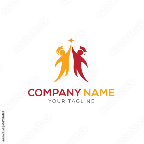 Kids Learning Logo Template Design Vector, Emblem, Design Concept, Creative Symbol, Icon