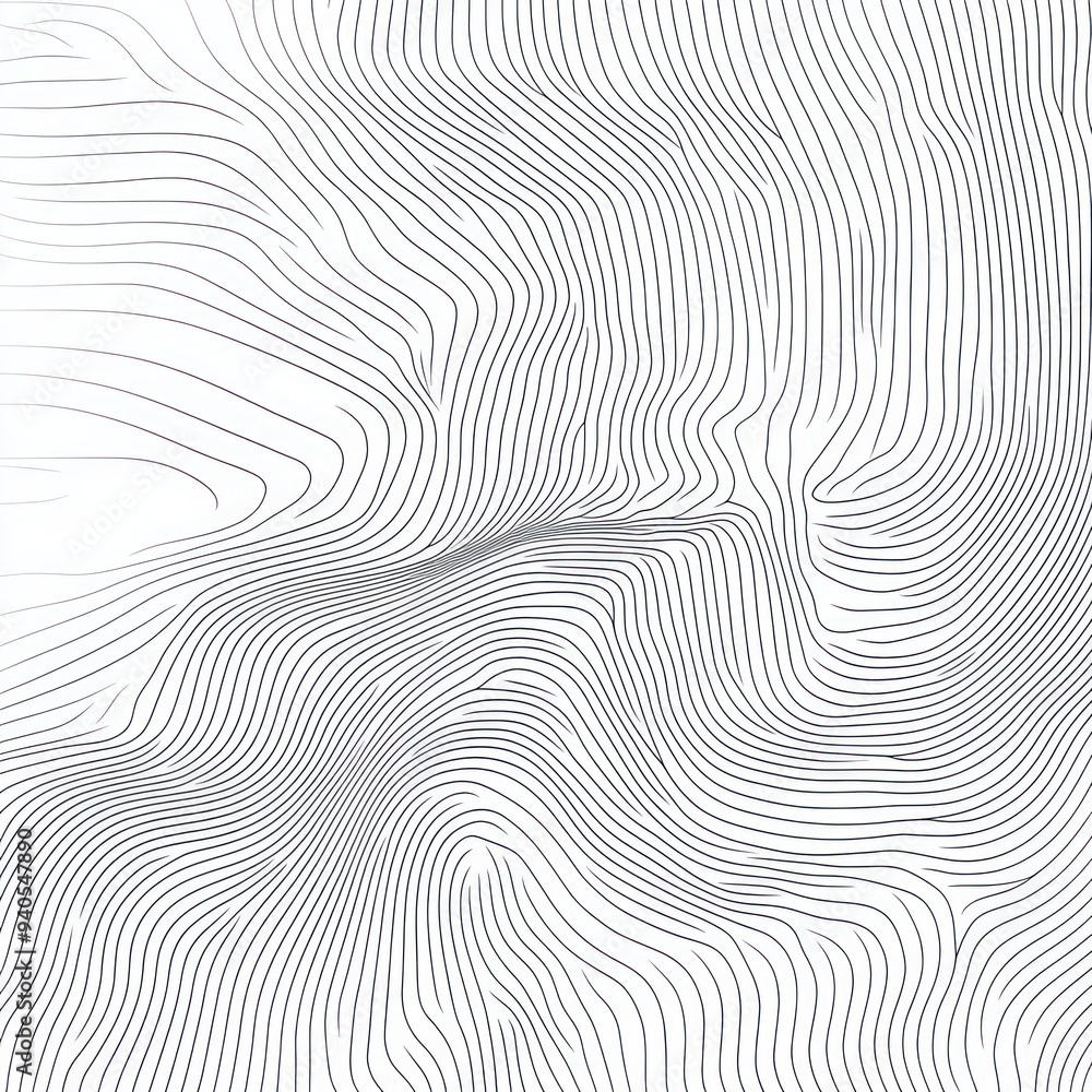 Abstract Curving Lines on a White Background Abstract Curving Lines on a White Background