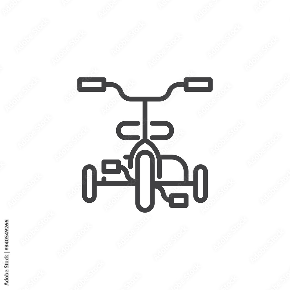 Tricycle line icon Tricycle line icon