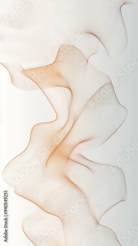 Abstract Wave Pattern with Intertwined Lines photo