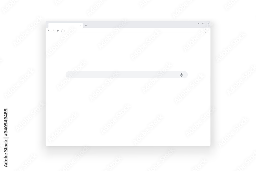 Internet rowser windows mockup. 3d vector isolated on white Internet rowser windows mockup. 3d vector isolated on white