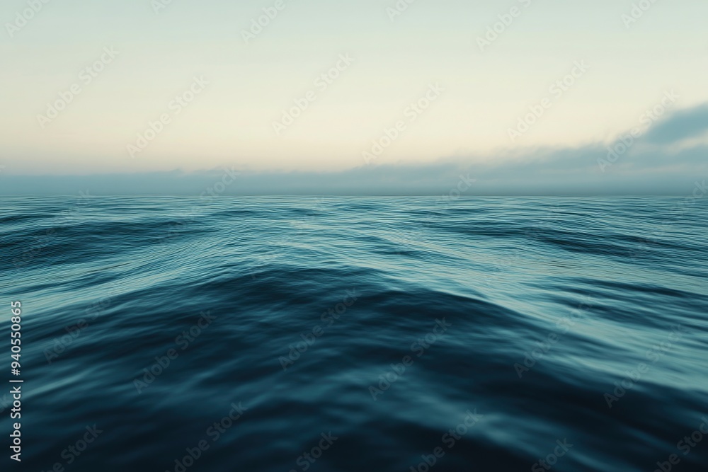 Obraz premium Surface of the ocean at dusk motion blur , ai