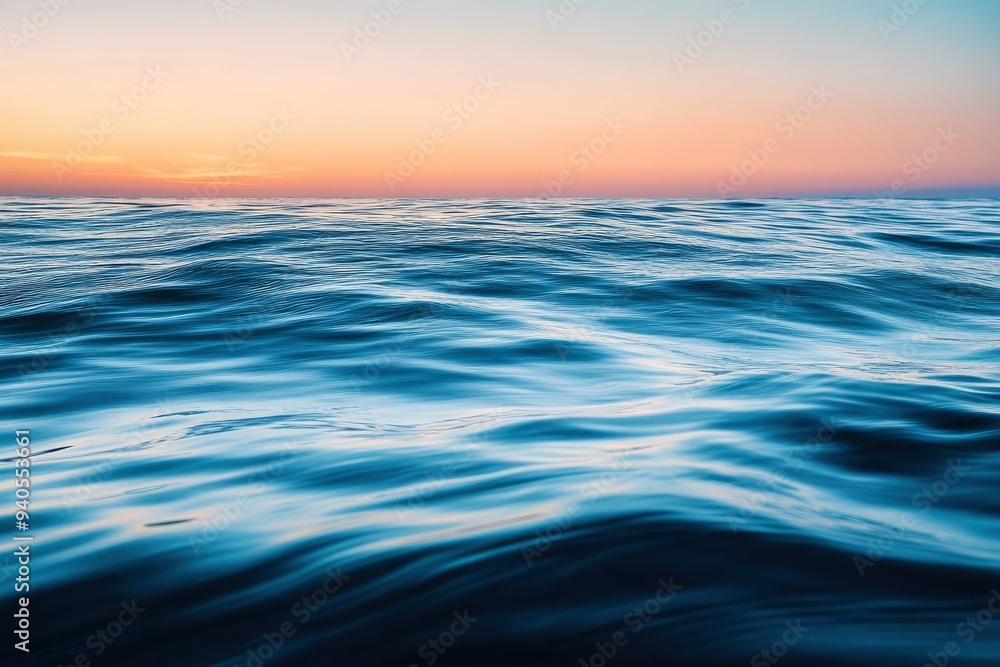 Surface of the ocean at dusk motion blur , ai