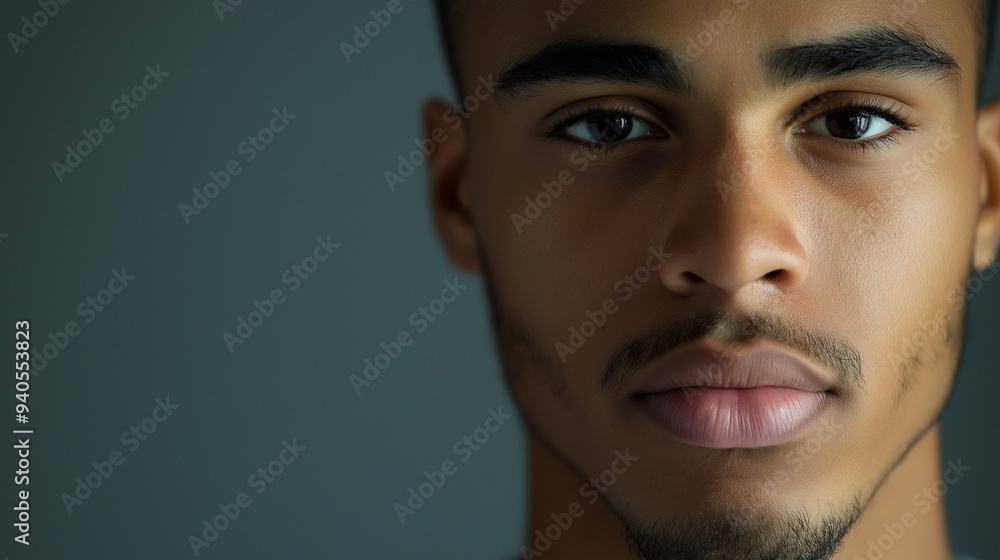 A close-up portrait of a subject, with the paper backdrop providing a soft, neutral background that makes the subject stand A close-up portrait of a subject, with the paper backdrop providing a soft, neutral background that makes the subject stand