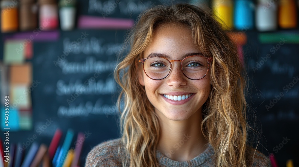 Smiling Woman with Glasses Smiling Woman with Glasses