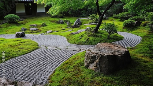 Serene space in Japan. photo