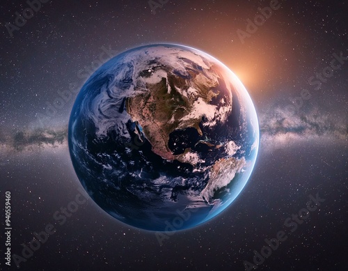 earth ball in the universe
